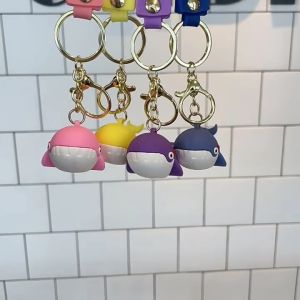 Móc khóa cá voi nhiều màu cute móc khóa ô tô trang trí balo túi xách