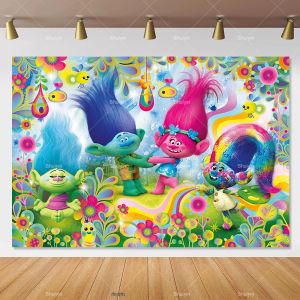 Beast Kingdom | Phim Hoạt Hình Magic Elf Tóc Nền Cho Trẻ Em Sinh Nhật Cho Bé Trang Trí Tiệc Chụp Ảnh Đạo Cụ Polyester Bàn Biểu Ngữ