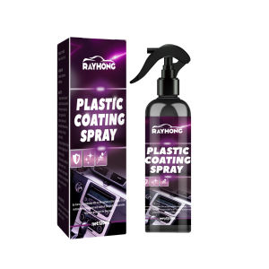 Car Plastic Renovator Interior Parts Liquid Leather Refreshing Restorer Foam Cleaner Spray Repair Paste Car Products Car Plastic Parts Repair Agent Restore Black Interior Car with Scratch Repair Artifact Supplies Foaming Cleaning Spray