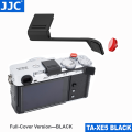 JJC Fuji X-E5ยกนิ้วให้ที่จับที่วางพักอะลูมินัมอัลลอยรองเท้าร้อนที่จับปลอดภัยสำหรับกล้อง XE5ฟูจิฟิล์มฟรีรับปุ่มตัวปล่อยชัตเตอร์1ปุ่มใช้ได้2รุ่น. 