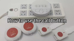 Wireless Nurse Call System for Elderly SOS Emergency Call Button with 4 LED Caller ID 200m Range Waterproof Wearable (Neck/Wrist) Plug & Play Bedridden Patient Monitoring