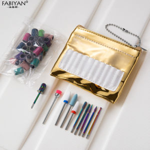Nail Drill Bit 10 Pcs/set of Russian pre-treatment removing nail polishing cleaning tools nail machine accessories with 25pcs sand ring