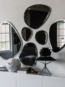 Nordic Style Bathroom Mirror Background Wall Decorative Artistic Designer Frameless Edge Grinding Surface Special Shape Mirror