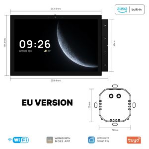 MOES | MOES Smart Home Control Panel 10.1 Inch Touch Screen with Zigbee Bluetooth Gateway Intercom Compatible TUYA