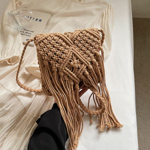 TANGKOU | Bohemian Hollow Woven Grass Womens Bag