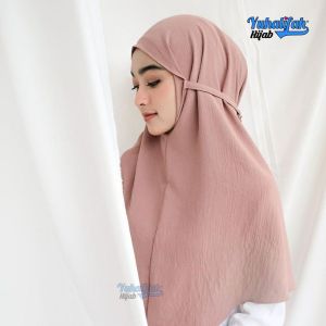 Hijab Bergo Maryam Kekinian/kerudung Khimar Crinkle Airflow Viral/Jilbab Kringkel Pet/Hijab Muslimah