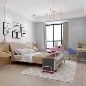 [Nhập RS0822 giảm 30k cho đơn 99k]Bàn họcBàn làm việc nâng hạ chiều cao di động thông minhKT mặt:120*45cm có bánh xe di chuyển tiện ích