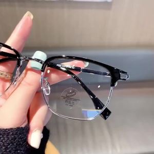 Anti blue Light Glasses Anti Radiation Metal Frame Eyeglasses Replaceable For Women/Men