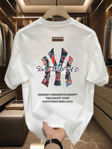 Sorona Ice Silk Cool Feeling High End Casual Mens T-Shirt round Neck Short Sleeve Lightweight Stylish Summer Fashion Wear