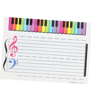 Music Staff Whiteboard Creative Educational Tools for Beginners Music Notation Chart Erasable Writeable Music Learning Aid