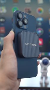 Acasis Magsafe M.2 2230 NVMe SSD Case | 10Gbps USB-C for iPhone 15/16/17 ProRes 4K60Hz | 2TB Aluminum Enclosure with Magnetic Cooling for M-a-c/Android Creators EC-6609 Air