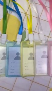 Name Tag ID Card Holder Transparant Simple Gantungan Kartu 2 Sisi HM028 - KMS