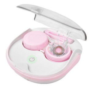 เครื่องทําความสะอาดคอนแทคเลนส์ การทําความสะอาดอัลตราโซนิกแบบพกพาพร้อมเครื่องชาร์จ USB แหนบกระจกถอดกล่องคอนแทคเลนส์แบบถอดเปลี่ยนได้