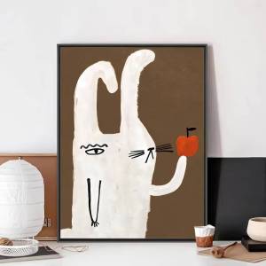 Leopard Rabbit Bear Tiger Mouse Rainbow Funny Canvas Posters HD Quality Wall Art Retro Posters For Home Room Decor