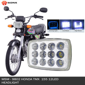 MSM-9802 Motorcycle TMX 12 LED Headlight with Angel Eye