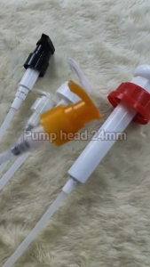 PHC 17 Pump bottle 24mm Transparent Bright Gold Flat Tip/Pump Head 24mm/Dispenser Pump Head Gold/Pump Head Soap/Shampoo/Lotion