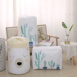 Dita_shop ถุงเก็บผ้านวม กันฝุ่น ถุงใส่ของจัดระเบียบ แบบหูรูด  ขนาด82*43 ซม กันน้ำ