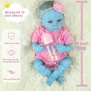 Búp Bê Sơ Sinh 19 Inch Avatar Bettie Toàn Thân Bằng Silicon Vinyl Da Được Vẽ Tay 3D Búp Bê Nữ Quà Giáng Sinh Cho Mọi Lứa Tuổi