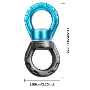 1PC 30kN Swivel Carabiner 360° Rotation Swing Swivel Hanging Device - for Aerial Yoga Silks Lyra Hoop Climbing Ropes Hammock