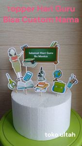 Topper / Hiasan Kue Custom Tema Guru atau untuk Hari Guru / Teachers Day