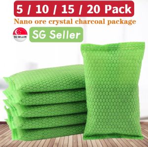 [SG SELLER](10/20pcs) Nano-mineral crystal charcoal bag for cars except formaldehyde household odor removal activated carbon particles non-woven bag high-quality bamboo charcoal particle material