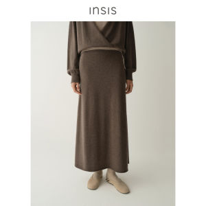 INSIS FEMME | Australian Merino Wool Winter Straight Knit Waistband Skirt