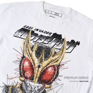 Bandai | Kamen Rider Empty Me Japanese Anime Mens and Womens Short Sleeve T-Shirt Outdoor Versatile Top Boys Parent-Child Clothing