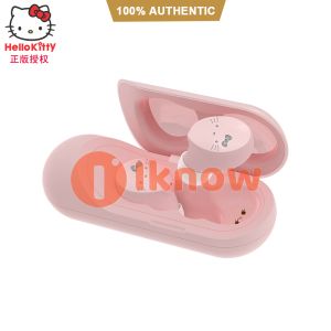 I know 100% Authentic Hello Kitty Wireless Earphone Bluetooth Wireless Earbuds HiFi Sound Noise Reduction Headset TWS Earphones for IOS Android UKA011 无线蓝牙耳机
