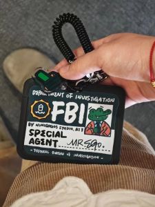 Original Ninigogo FBI Agent Lanyard Card Holder Campus Access Control Public Transport Student Meal Card Strap Business Supplies