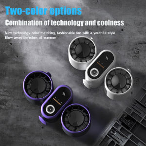 2025 Turbo Violent Compact Bladeless Fan with Dual LED Lighting and Large-Capacity Power Bank for Construction Sites and Outdoor Sports