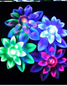 Solar Powered LED Lotus Flower String Lights Outdoor Waterproof Landscape Decorative Lighting Festival Arrangement Shaped Lights