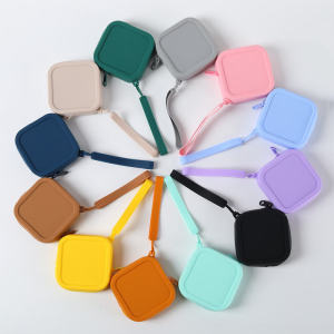 Internet celebrity silicone coin bag portable cosmetic bag data cable storage bag⚡PH deliveryIn stock⚡