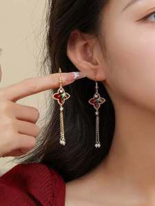 New Chinese Style National Style Earrings Accessible Luxury Fancy Antique Eardrops Female Long Fringe Earrings 2024 New Arrival Best Selling