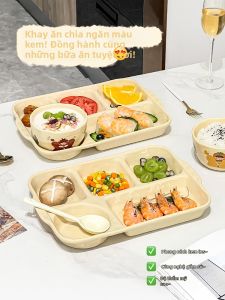 XIAOHUANGLU | Đĩa Sứ Chia Khuôn Dành Cho Bữa Sáng Trẻ Em Giảm Cân Người Lớn Sau Sinh