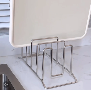 ❣️SPACEIDEAS❣️ Durable SS201 2/4 Sectional Chopping Board Organizer Cutting Board Holder Cutting Board Holder Space Saving Pot Lid Stand Pan Lid Holder Cutting Board Stands Baking Pan Stands Baking Pan Holder Baking Tray Holder Baking Tray Stands