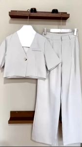 Setเสื้อกางเกง งานสวยเนื้อผ้าดีมากใส่สบายเลยค่ะ แมทแยกชิ้นก็เริ่ด