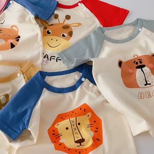 Boy Girl Kids Cartoon T-Shirt Short Sleeve Baju Kanak Summer Clothes Children Fashion Baju Budak (1y-5y)