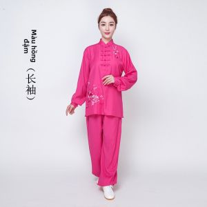 HUMG FENG | Quần Áo Diễn Tập Võ Thuật Tai Chi Kung Fu Dài Tay Ngắn Tay Thêu Cho Nữ