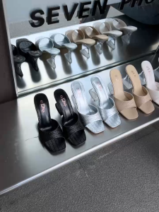 D STYLE SHOES heels sandals for women 338-2 pyramid glass heels