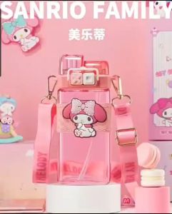 jaya BOTOL MINUM 2IN1 botol minum kuromi botol minum tali selempang botol minum sedot teguk botol minum karakter LK