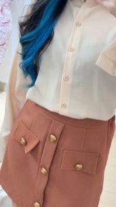 6115 Sofia Two Tones Skirt One Set Rok Wanita Korean Style