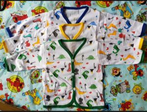 3 Pcs Atasan Baju Pendek Panjang Bayi Newborn Karakter
