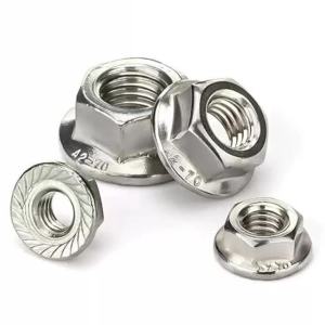 164-Piece Stainless Steel Hexagonal Flange Nut Set M3-M12 for Maintenance of Mechanical Parts and Home Outdoor Construction.