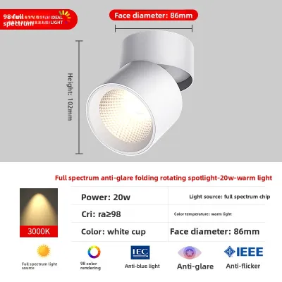 FANYAO | Adjustable Angle LED Spotlights Foldable Wall-Mounted Ceiling Light