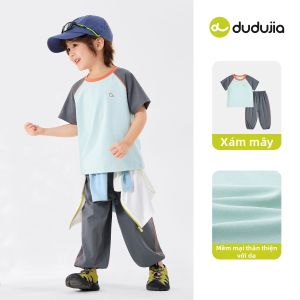 DUDUJIA | Bộ Quần Áo Thu Cho Trẻ Em Thấm Mồ Hôi Nhanh Khô