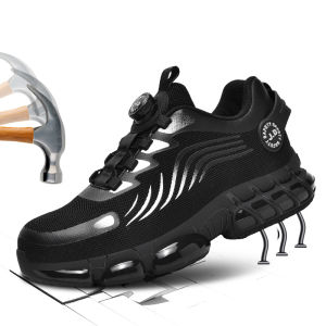 Anti Puncture Safety Shoes Steel Toe Anti Smash Lightweight Durable Slip Resistant Work Boots for Men Construction Industrial