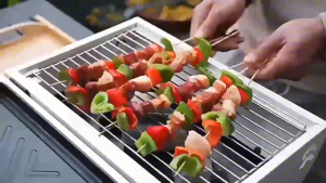Portable BBQ Grill Outdoor Barbeque Set Camping BBQ Grill Large Foldable BBQ Arang Stand Griller