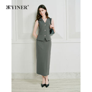Light Business Wear Acetate-Wool Blend Pencil Skirt