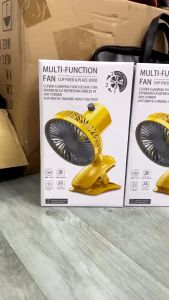 3-Gears/Speeds 2000mAh Mini Clip Fan Auto-rotate Mini Table USB Charging Fan Small Kipas Clip Hand Cooling Office Table USB Charge Baby Strolle