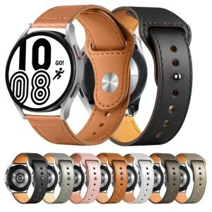 20mm 22mm Leather band For Samsung Galaxy watch Active 2 strap 44mm Huawei GT/2/Pro Galaxy watch 6 5/4/Classic 45/40/46mm bracel